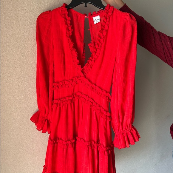 Red Ruffled Dress - Picture 1 of 6